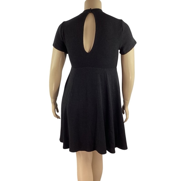 Torrid Mini Hacci Mock Neck Skater Dress Black Size 12 - Picture 5 of 7